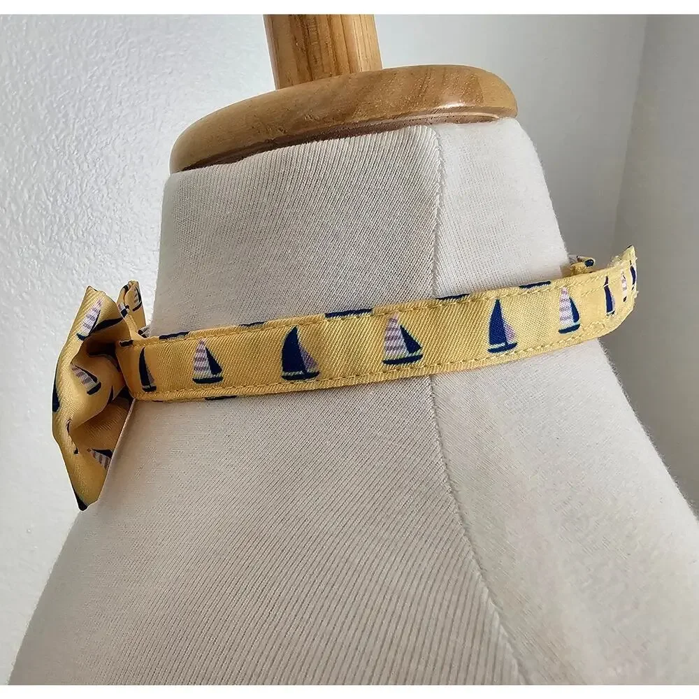 NWOT JANIE AND JACK Yellow Adjustable Boats Nautical Preppy Bow Tie 2T to 5T